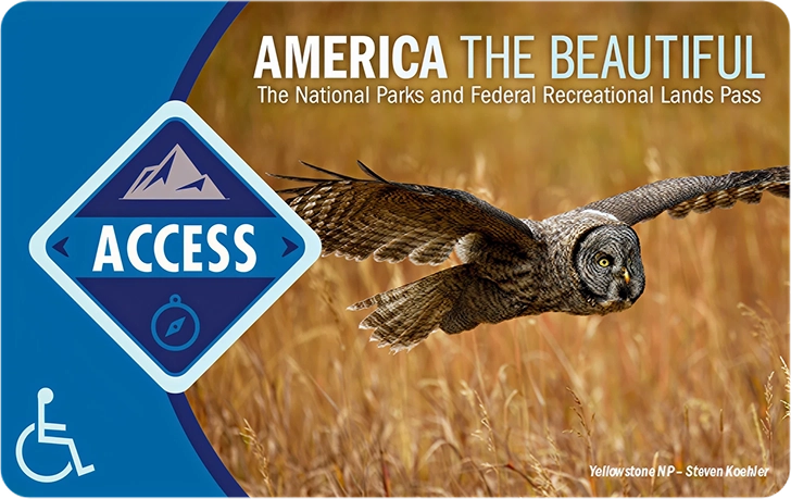 The Access Pass card — issued free for lifetime to US citizens and permanent residents with a permanent disability.